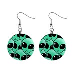 Alien Pattern 1  Button Earrings