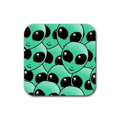 Alien Pattern Rubber Coaster (Square) from ArtsNow.com Front