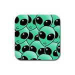 Alien Pattern Rubber Coaster (Square)