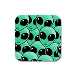 Alien Pattern Rubber Square Coaster (4 pack)