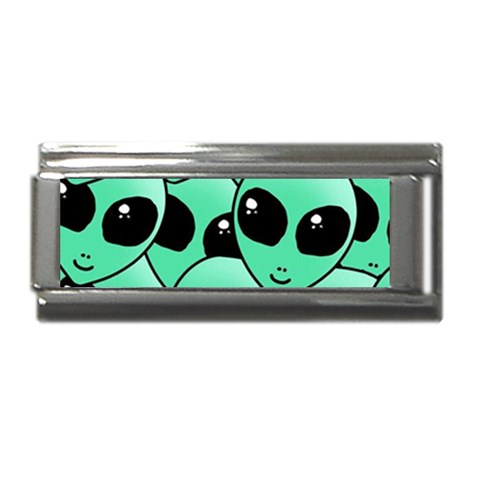 Alien Pattern Superlink Italian Charm (9mm) from ArtsNow.com Front