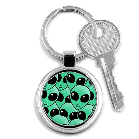 Alien Pattern Key Chain (Round) from ArtsNow.com Front