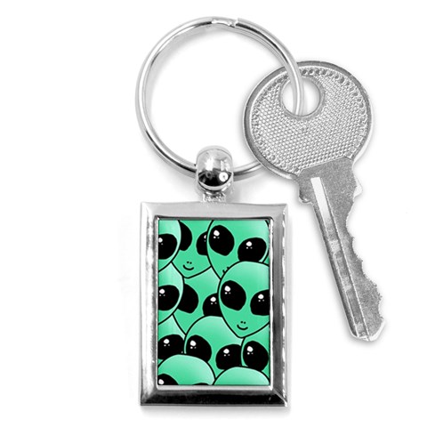 Alien Pattern Key Chain (Rectangle) from ArtsNow.com Front