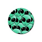 Alien Pattern Rubber Coaster (Round)