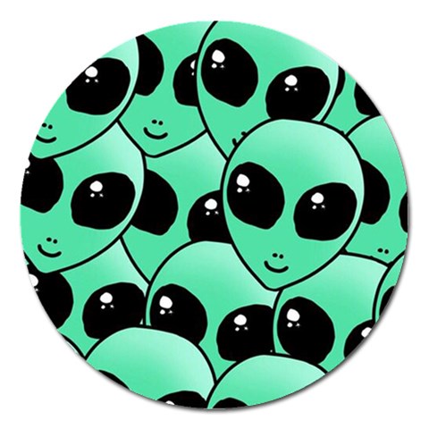 Alien Pattern Magnet 5  (Round) from ArtsNow.com Front