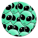 Alien Pattern Magnet 5  (Round)