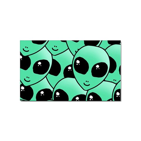 Alien Pattern Sticker Rectangular (100 pack) from ArtsNow.com Front