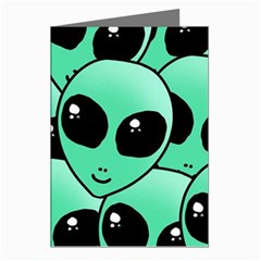 Alien Pattern Greeting Cards (Pkg of 8) from ArtsNow.com Left