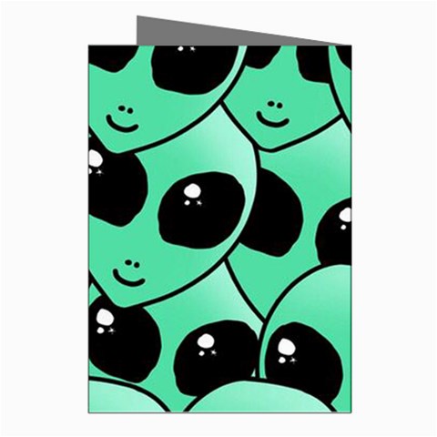 Alien Pattern Greeting Cards (Pkg of 8) from ArtsNow.com Right