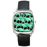 Alien Pattern Square Metal Watch