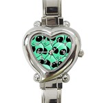 Alien Pattern Heart Italian Charm Watch