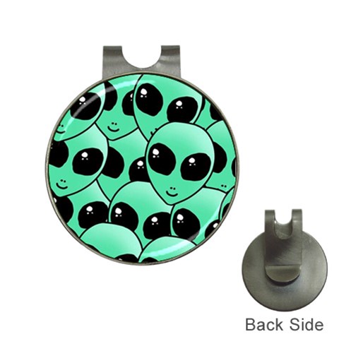 Alien Pattern Golf Ball Marker Hat Clip from ArtsNow.com Front