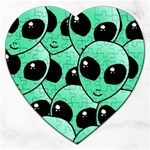Alien Pattern Jigsaw Puzzle (Heart)