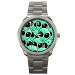 Alien Pattern Sport Metal Watch