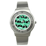 Alien Pattern Stainless Steel Watch