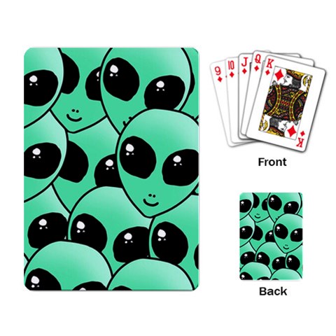 Alien Pattern Playing Cards Single Design from ArtsNow.com Back