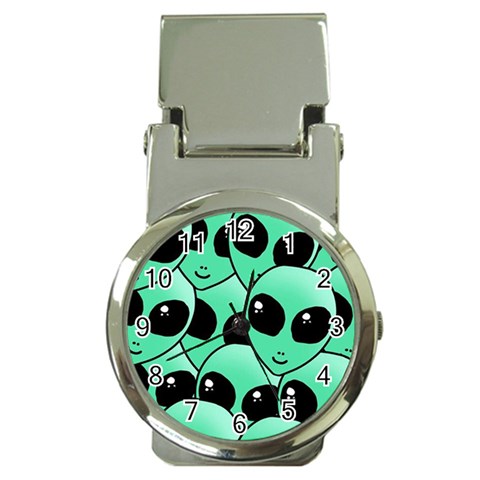 Alien Pattern Money Clip Watch from ArtsNow.com Front