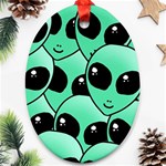 Alien Pattern Oval Ornament (Two Sides)