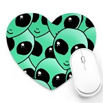 Alien Pattern Heart Mousepad