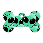 Alien Pattern Dog Tag Bone (One Side)