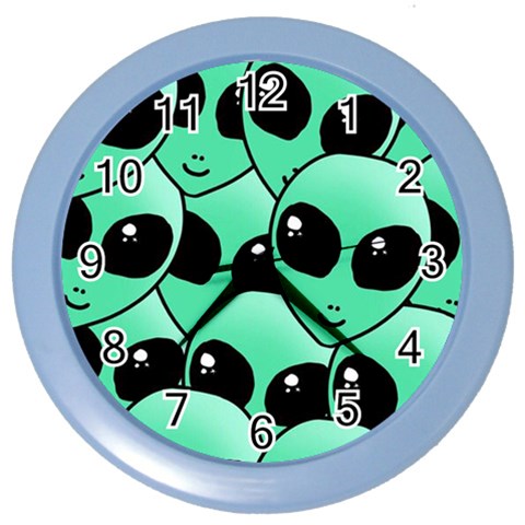 Alien Pattern Color Wall Clock from ArtsNow.com Front