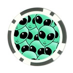 Alien Pattern Poker Chip Card Guard