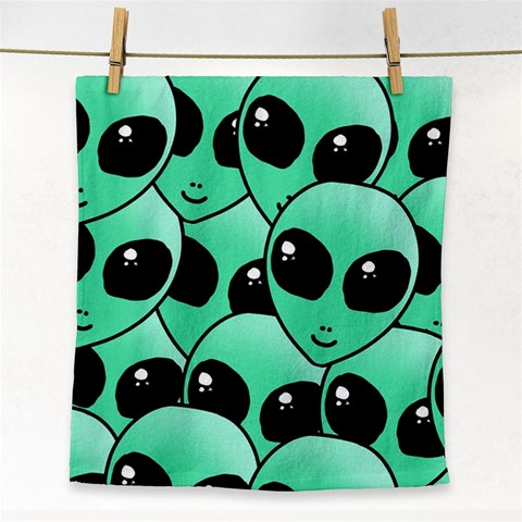 Alien Pattern Face Towel from ArtsNow.com Front