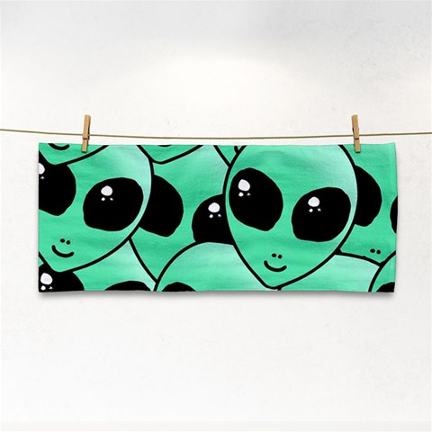 Alien Pattern Hand Towel from ArtsNow.com Front