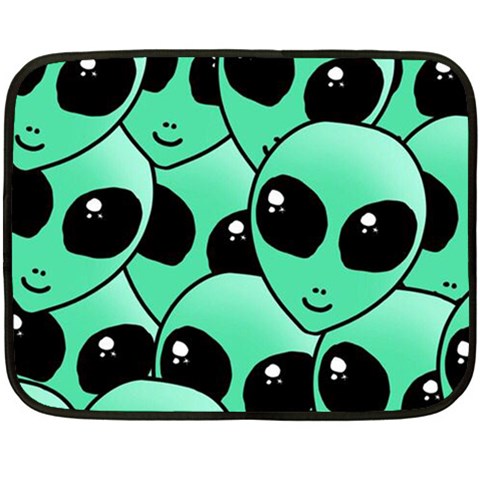 Alien Pattern Double Sided Fleece Blanket (Mini) from ArtsNow.com 35 x27  Blanket Back
