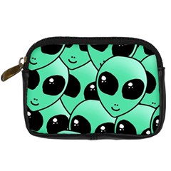 Alien Pattern Digital Camera Leather Case from ArtsNow.com Front
