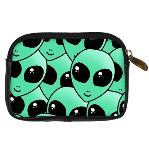 Alien Pattern Digital Camera Leather Case from ArtsNow.com Back