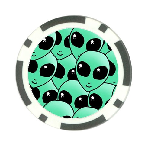 Alien Pattern Poker Chip Card Guard (10 pack) from ArtsNow.com Front