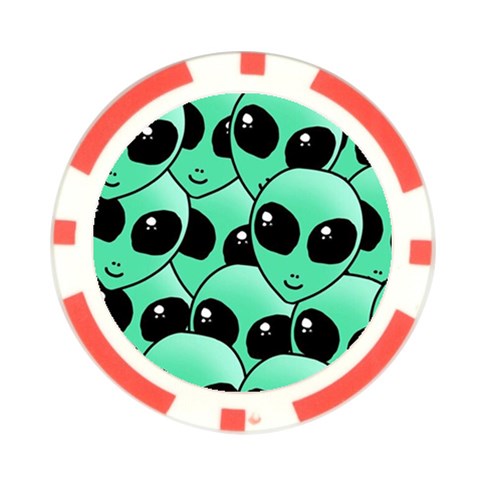 Alien Pattern Poker Chip Card Guard (10 pack) from ArtsNow.com Front