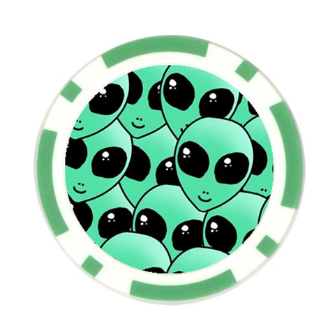 Alien Pattern Poker Chip Card Guard (10 pack) from ArtsNow.com Front