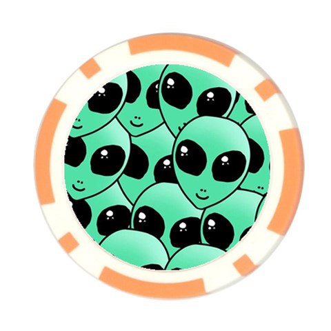 Alien Pattern Poker Chip Card Guard (10 pack) from ArtsNow.com Front