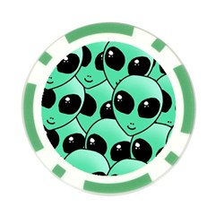 Alien Pattern Poker Chip Card Guard (10 pack) from ArtsNow.com Front