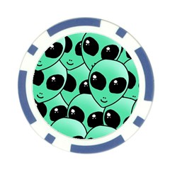 Alien Pattern Poker Chip Card Guard (10 pack) from ArtsNow.com Front