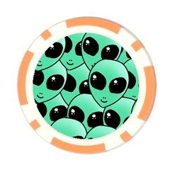 Alien Pattern Poker Chip Card Guard (10 pack) from ArtsNow.com Front