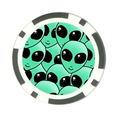 Alien Pattern Poker Chip Card Guard (10 pack) from ArtsNow.com Back