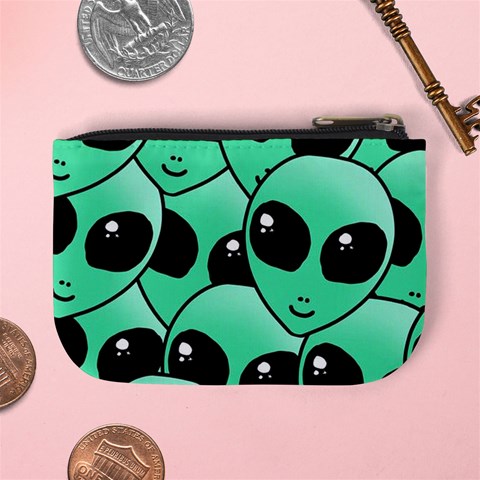Alien Pattern Mini Coin Purse from ArtsNow.com Back
