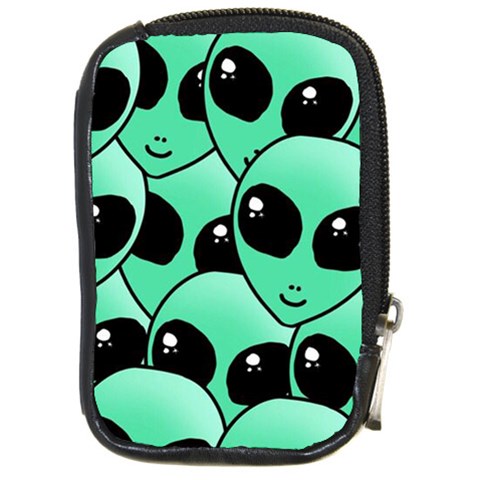 Alien Pattern Compact Camera Leather Case from ArtsNow.com Front