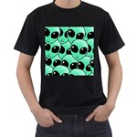 Alien Pattern Men s T-Shirt (Black)