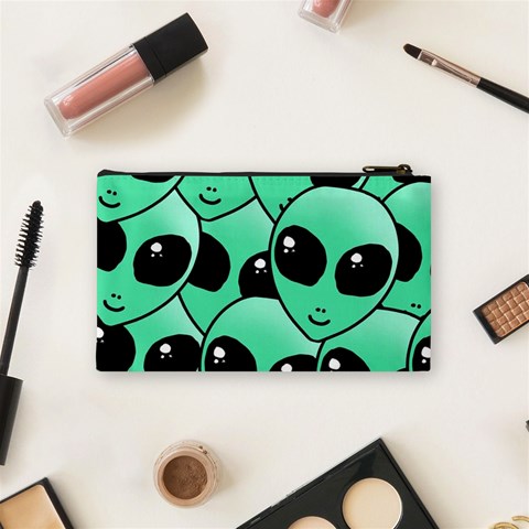 Alien Pattern Cosmetic Bag (Small) from ArtsNow.com Back