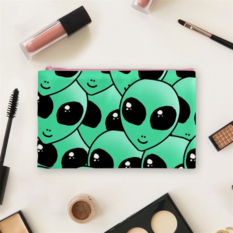 Alien Pattern Cosmetic Bag (Medium) from ArtsNow.com Front
