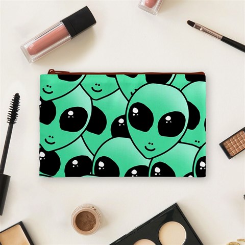 Alien Pattern Cosmetic Bag (Medium) from ArtsNow.com Front