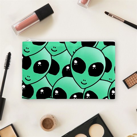 Alien Pattern Cosmetic Bag (Medium) from ArtsNow.com Front