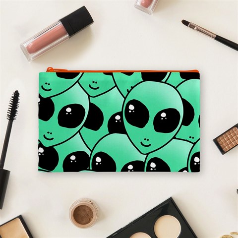 Alien Pattern Cosmetic Bag (Medium) from ArtsNow.com Front