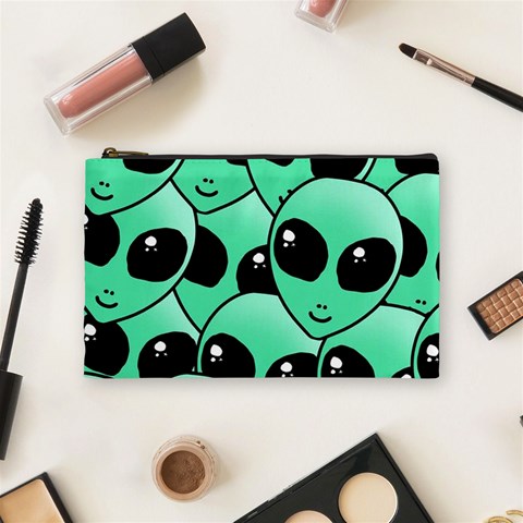Alien Pattern Cosmetic Bag (Medium) from ArtsNow.com Front