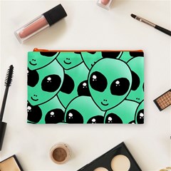 Alien Pattern Cosmetic Bag (Medium) from ArtsNow.com Front