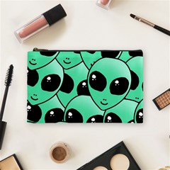 Alien Pattern Cosmetic Bag (Medium) from ArtsNow.com Front